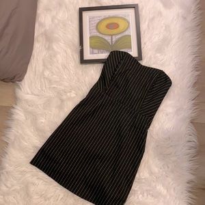 Forever 21 strapless pinstripe dress